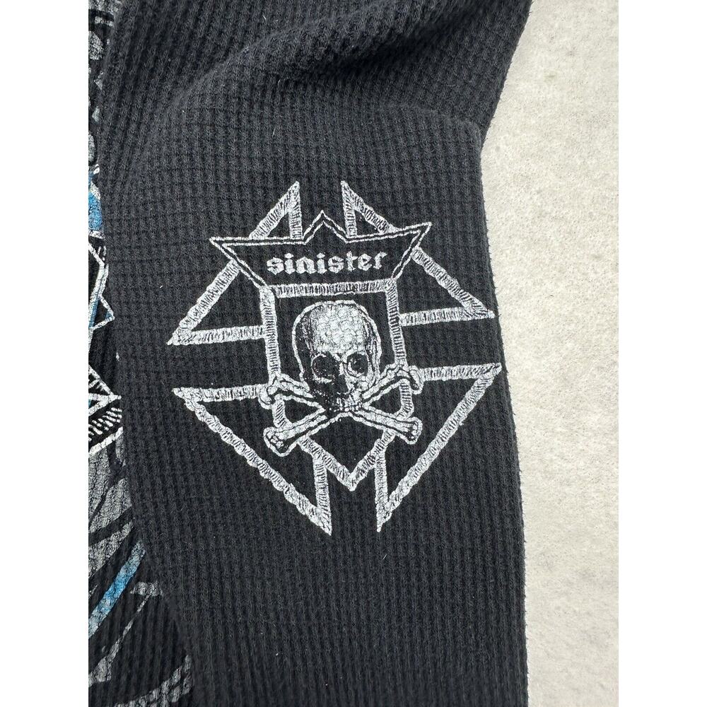Sinister Long Sleeve Waffle Tshirt Mens Size Small Skull Snake MMA - Picture 8 of 8